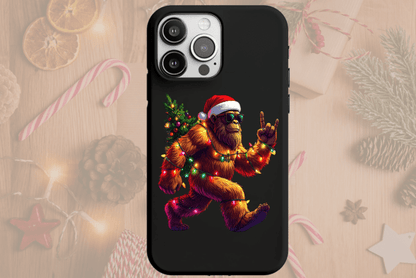 Lustige Weihnachts-Bigfoot- und Weihnachtsmannmützen-PNG